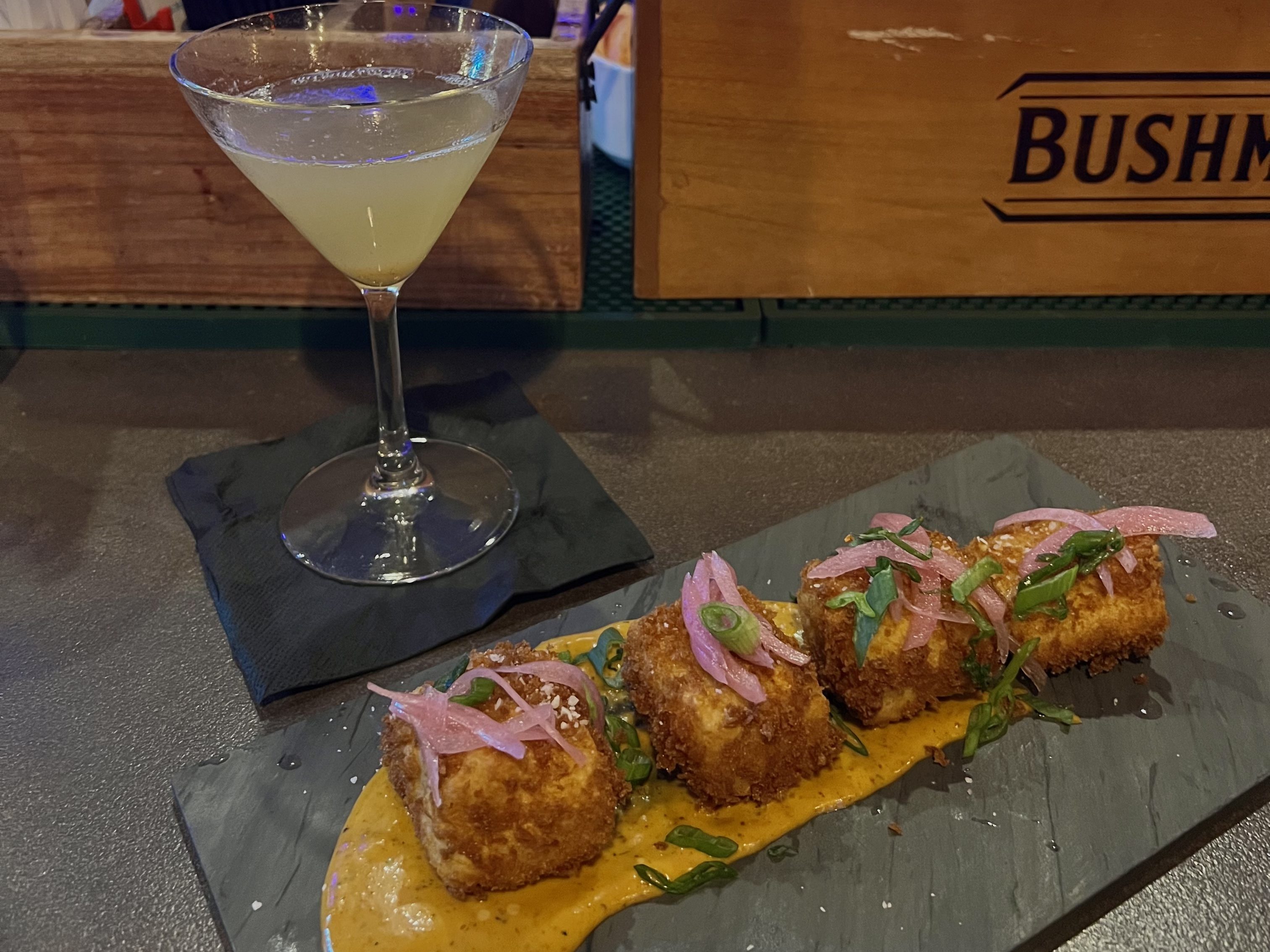 "Hush Puppies" appetizer at Southpaw Bistro