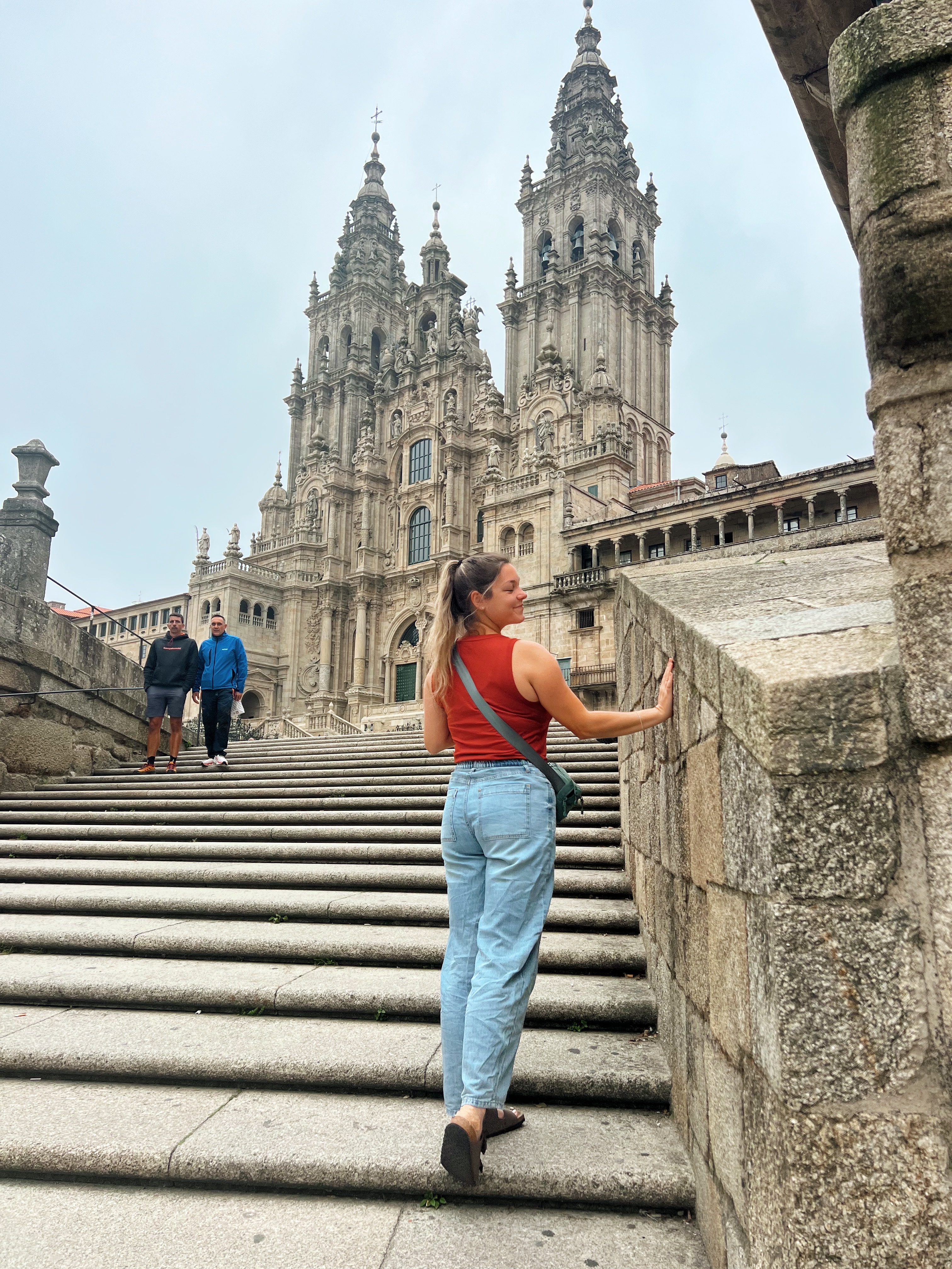 Me standing outside the Santiago Cathedral